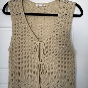 GU Beige Knit Cardigan
